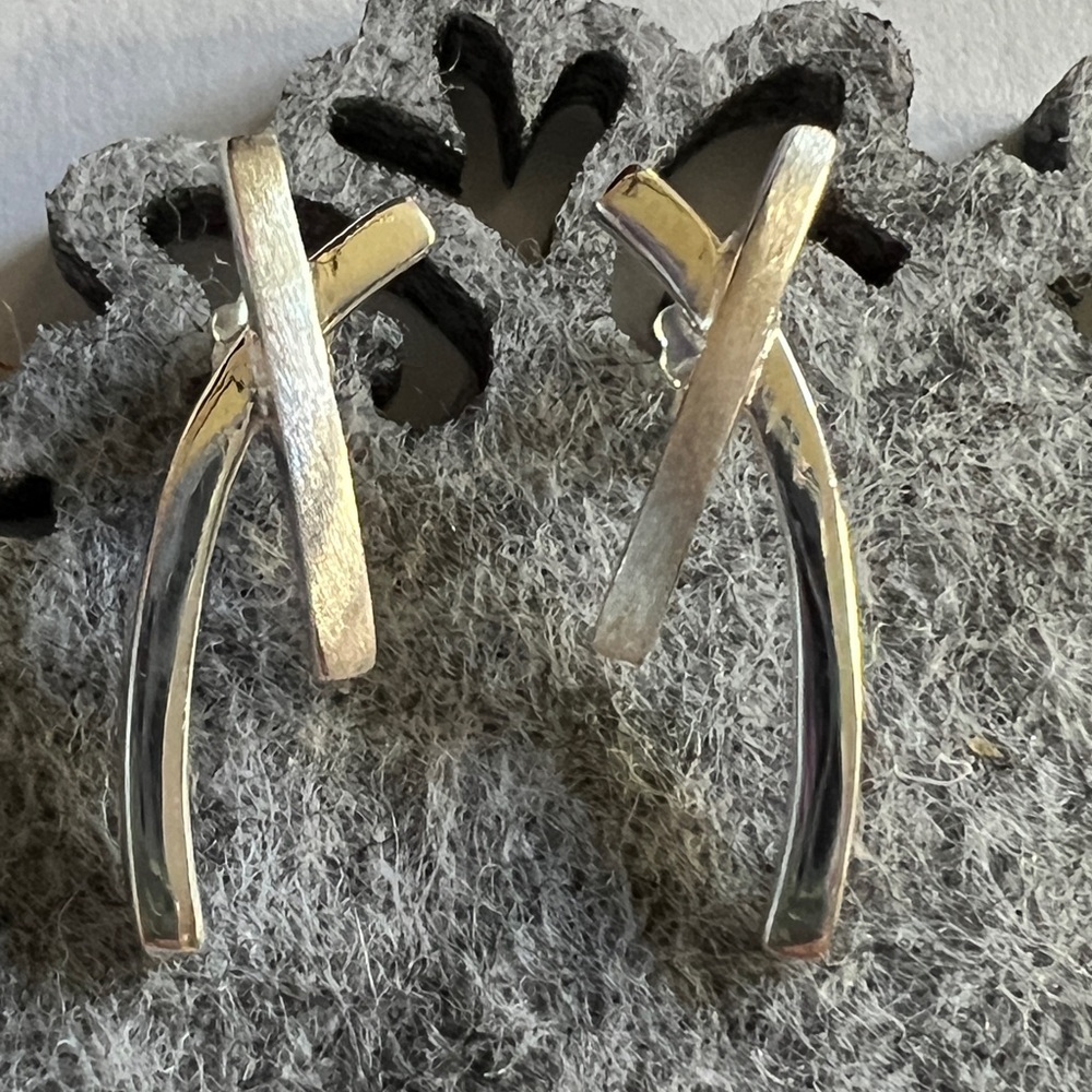 Solid Sterling Silver Earrings - image 2
